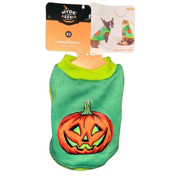 XS 🎃 Halloween Jack-o-lantern Hyde & EEK! Boutique Pumpkin CAT & DOG Costume - Picture 9 of 11